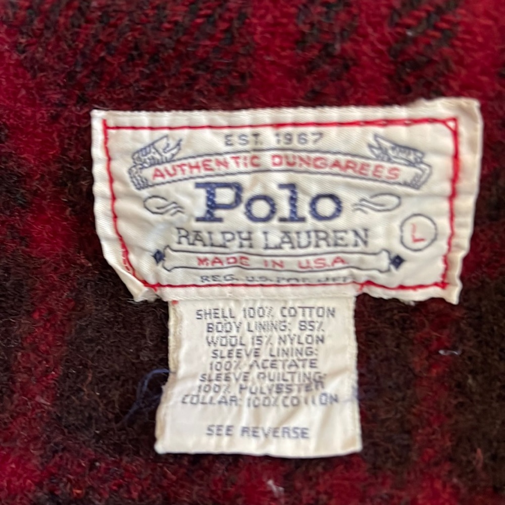 Vintage Ralph Lauren Polo denim/ flannel jacket.